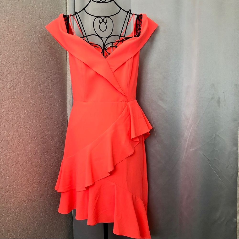 Alice and Olivia Neon Choral dress